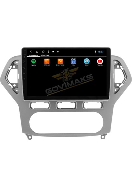 FORD MONDEO 2007-2012 UYUMLU SILVER GREY 2 GB RAM 32 GB HAFIZA ANDROİD MULTİMEDİA TEYP