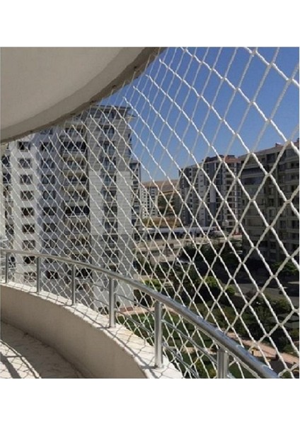 2,50 x 23 Metre Balkon Kedi Çocuk Güvenlik Filesi Ağı 3 Milim Kalınlık
