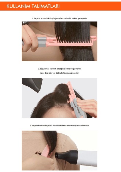 Saçlara Kolay Şekil Veren Saç Kurutma Fırçası Apıeu Easy Hair Dry Brush