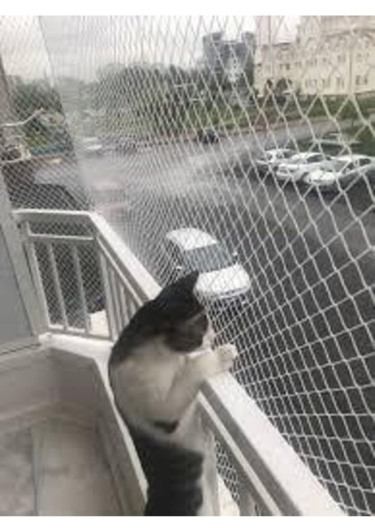2,50 x 5 Balkon Kedi Koruma Ağı Balkon Kedi Güvenlik Filesi Balkon Kapatma Ağı Kuş Önleme