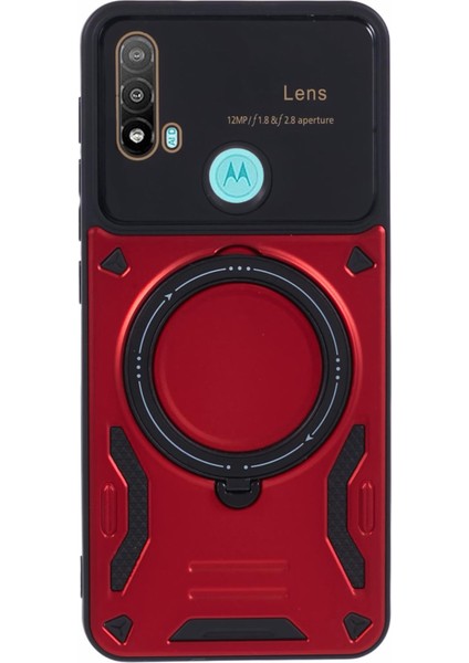 Motorola Moto E20 Pc+Tpu ile Uyumlu Telefon Kılıfı (Yurt Dışından)