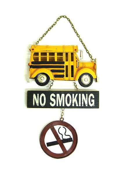 Dekoratif Metal Kapı Yazısı Okul Otobüsü