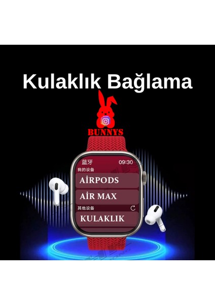 Oppo A53 Uyumlu Akıllı Saat Watch 9 MAX+2024 45MM Kordon Hediyeli Amoled Ekran