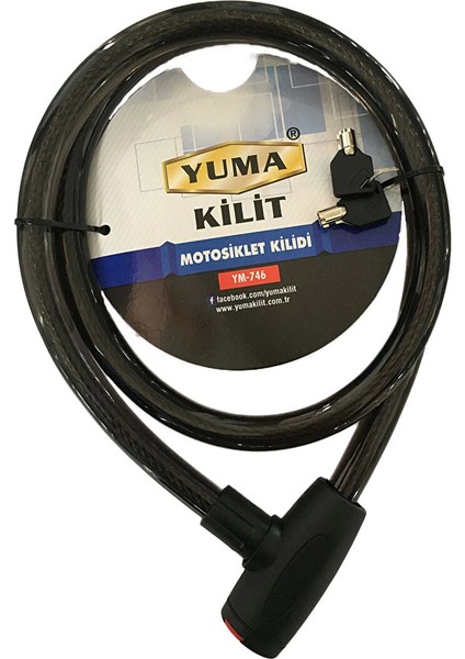 Yuma YM-746 150 cm 20 mm Bisiklet / Motorsiklet Kilidi