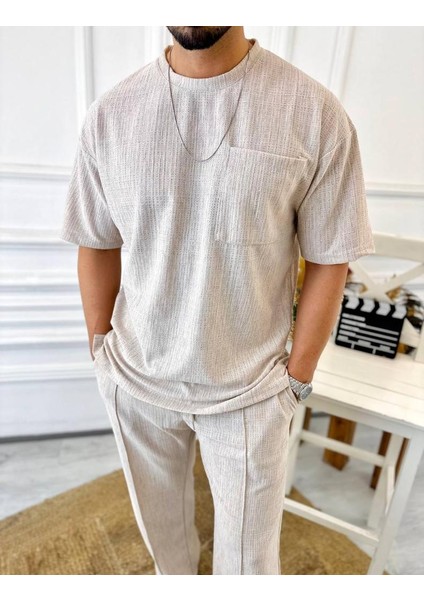 T-Shirt Nefes Alabilen Terletmez Kumaş Bisiklet Yaka Oversize Tshirt Cepli Tişört fiyatları