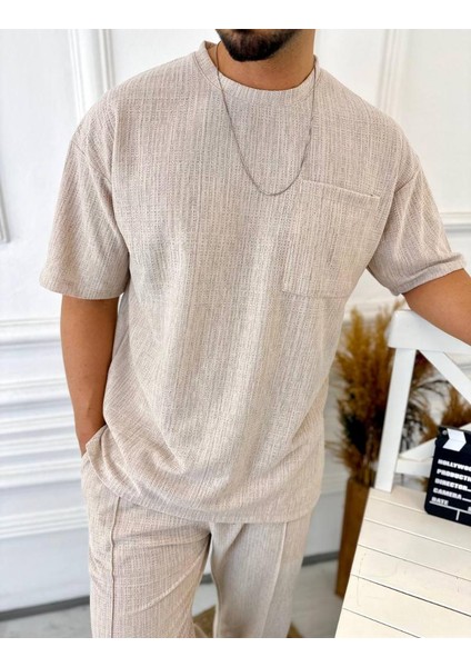 T-Shirt Nefes Alabilen Terletmez Kumaş Bisiklet Yaka Oversize Tshirt Cepli Tişört indirimleri