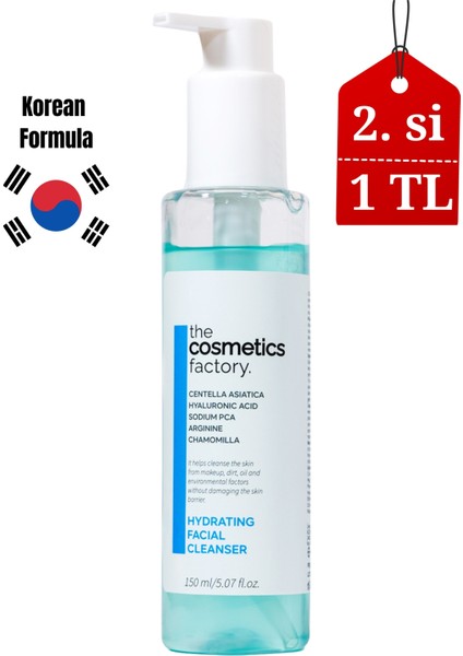 Tüm Cilt Tipleri İçin Nemlendirici ve Bariyer Onarıcı Hyalüronik Asit Yüz Temizleme Jeli 150 ml