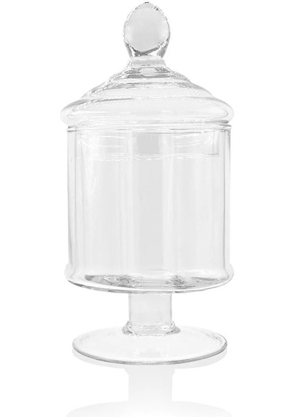 Cylinder Kapaklı Ayaklı Sunum 23 cm Fanus Şekerlik ROYALEKS-81950 fiyatları