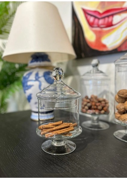 Cylinder Kapaklı Ayaklı Sunum 23 cm Fanus Şekerlik ROYALEKS-81950 fırsatları