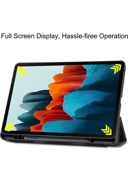 Samsung Galaxy Tab S7 Plus Kalem Şarjına Uygun Kalemlikli Stromix Smart Kılıf Sm- T970 T975 T976
