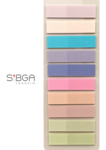 10 Renk 200 Yaprak Renkli Postit Sticker Yapışkanlı Not Kağıdı Post It