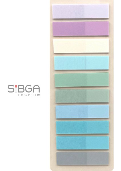 10 Renk 200 Yaprak Renkli Postit Sticker Yapışkanlı Not Kağıdı Post It