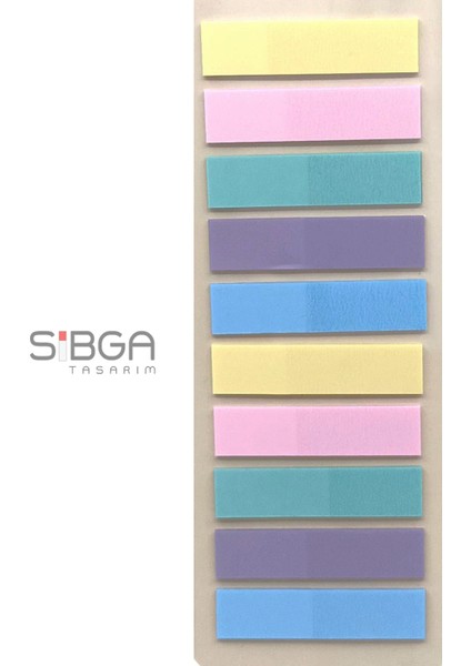10 Renk 200 Yaprak Renkli Postit Sticker Yapışkanlı Not Kağıdı Post It