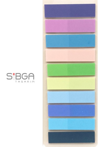 10 Renk 200 Yaprak Renkli Postit Sticker Yapışkanlı Not Kağıdı Post It