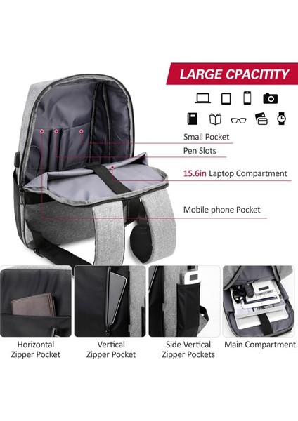 Dizüstü Bilgisayar Sırt Çantası, Büyük Kapasiteli Iş Sırt Çantası (Yurt Dışından) modelleri