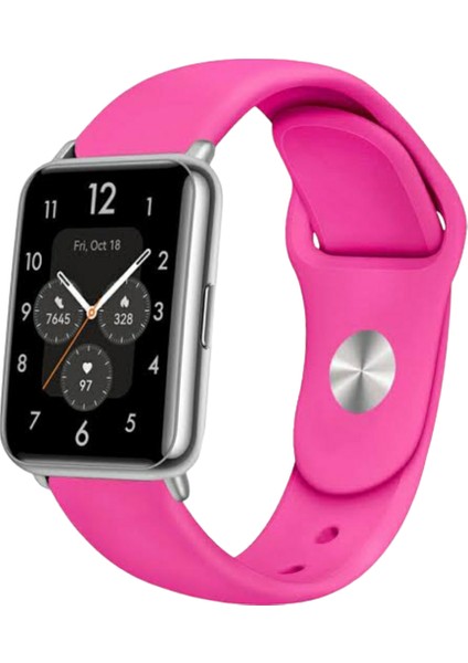 Huawei Watch Fit 2 Uyumlu Jel Silikon Kordon Pim Çevirici Aparatı ile Birlikte Turuncu