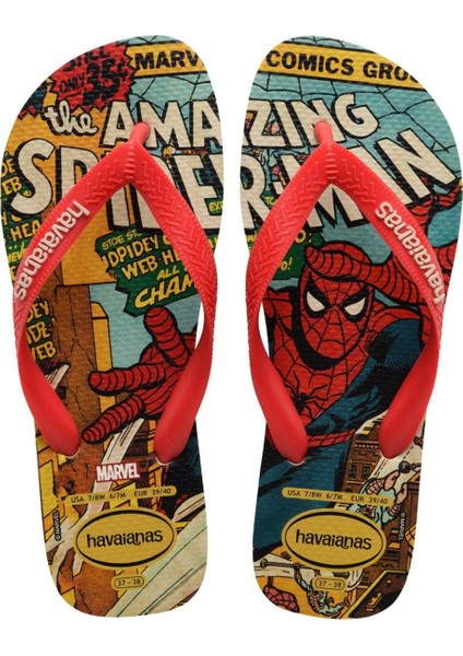 Kırmızı Erkek Çocuk Plaj Terliği Top Marvel Classıcs