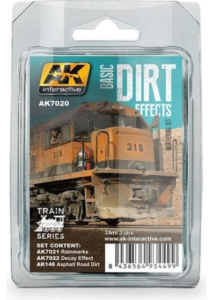 7020 3X35 Ml. Trenler Için Kir Efektleri, Enamel Model Boyası Seti