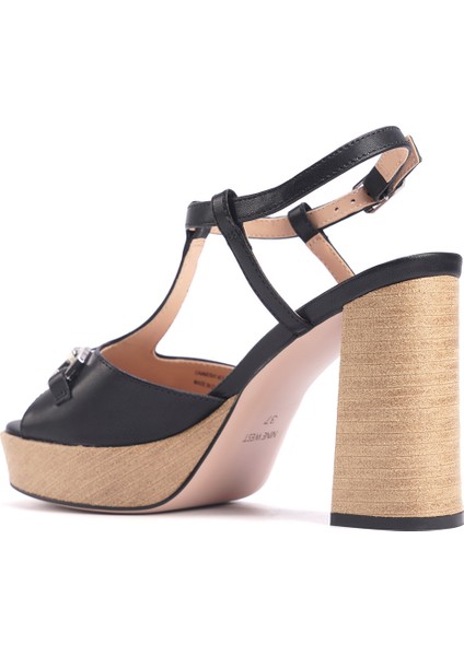 Nine West Cammeray 4fx Siyah Kadın Topuklu Sandalet