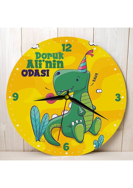 Sevimli Dinozor Çocuk Odası Duvar Saati