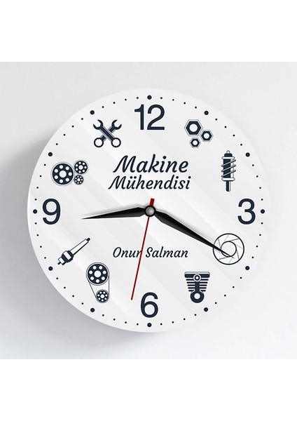Makine Mühendisine Kişiye Özel Duvar Saati