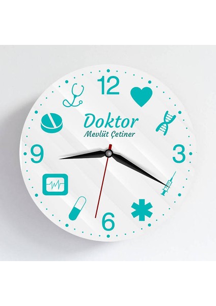 Doktora Özel Tasarım Kişiye Özel Duvar Saati