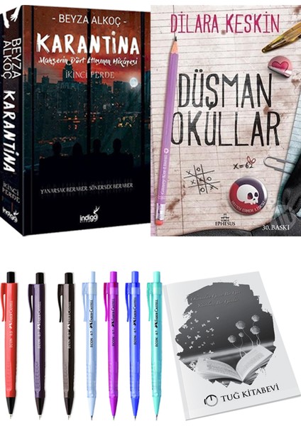 Karantina 2 - Düşman Okullar 1 + Kalem + Not Defteri