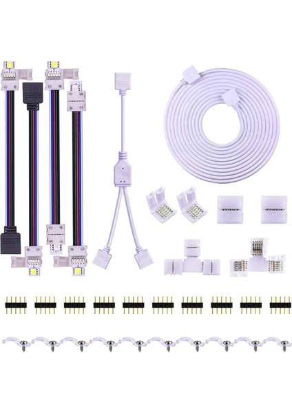 Guangdong Spirit 5pın LED Şerit Bağlantı Kiti - 10MM 5050 Rgbw LED Bağlantı Kiti 9.8ft Uzatma Kablosu, Şeritten Şerit Jumper'a Dahildir (Yurt Dışından)