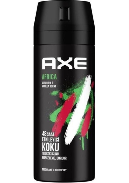 Africa 3in1 Erkek Duş Jeli 250ML 2 Adet + Axe Africa Erkek Sprey Deodorant 150ML 3lü Set