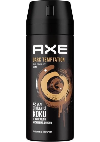 Dark Temptation 3in1 Erkek Duş Jeli 250ML 2 Adet + Dark Temptation Erkek Sprey Deodorant 150ML 3lü Set