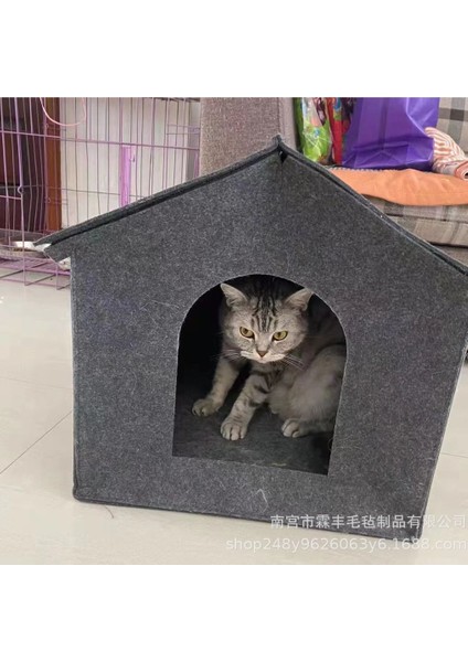Keçe Kedi Yuvası Yarı Kapalı Kedi Yuvası (Yurt Dışından)
