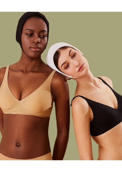 Carma Ithal Balensiz Dikişsiz Ice-Silk Yarı Push-Up Ince Askılı Sütyen fiyatları