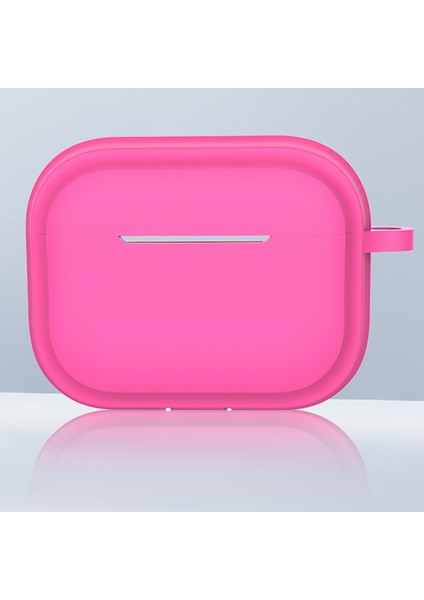 Pro Için 2 Şerit Silikon Kılıf Şok Emici Koruyucu Kulaklık Kapağı Anahtarlık-Gül (Yurt Dışından)