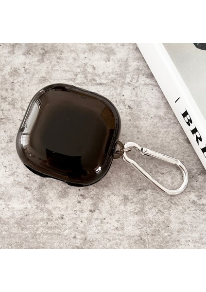 Samsung Galaxy Buds Canlı-Şeffaf Siyah Için Tpu Koruyucu Kulaklık Kılıfı Kapağı (Yurt Dışından)