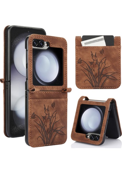 Samsung Galaxy Z Flip5 Için Orkide Pu Kılıf (Yurt Dışından)
