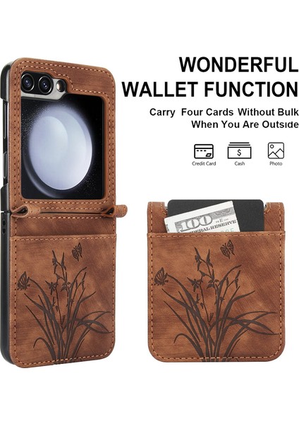 Samsung Galaxy Z Flip5 Için Orkide Pu Kılıf (Yurt Dışından)