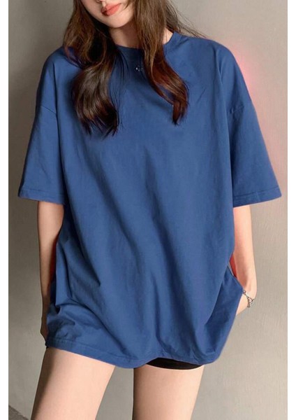 Kadın Oversize Penye Kısa Kollu T-Shirt fiyatları
