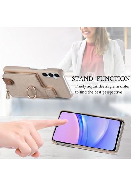 Samsung Galaxy A15 Için Deri Cüzdan Telefon Kılıfı (Yurt Dışından)
