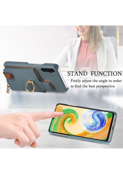 Samsung Galaxy A04S Için Deri Cüzdan Telefon Kılıfı (Yurt Dışından)