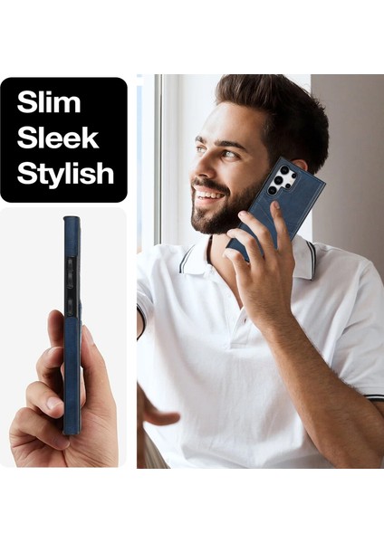 Samsung Galaxy S24 Ultra 5g Için Deri Telefon Kılıfı (Yurt Dışından)