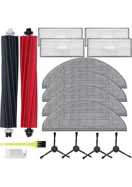 S8 Pro Ultra Robotlu Süpürge Ana Yan Fırça Hepa Filtre Paspas Bezi Toz Torbaları Yedek Yedek Parça (Yurt Dışından)