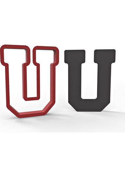 Büyük U Harfi 11 cm Kurabiye Kalıbı