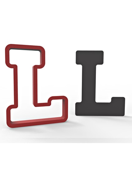 Büyük L Harfi 11 cm Kurabiye Kalıbı