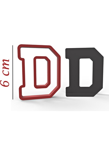 6 cm D Harfi Kurabiye Kalıbı