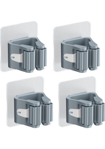 Ev Depolama Rafı Banyo Emme Borusu Kanca Duvara Monte Paspas Depolama Rafı Fırça Süpürge Rafı Gri (Yurt Dışından)