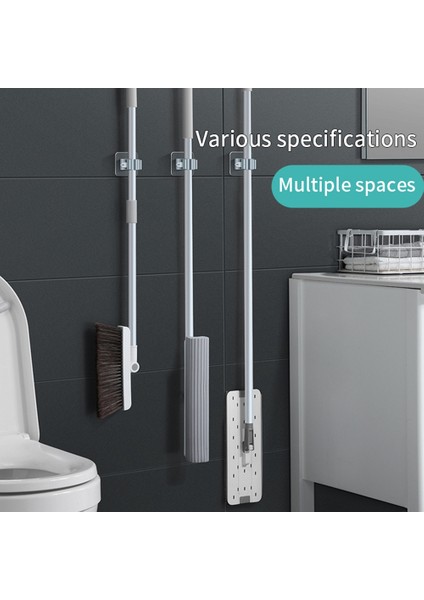 Ev Depolama Rafı Banyo Emme Borusu Kanca Duvara Monte Paspas Depolama Rafı Fırça Süpürge Rafı Gri (Yurt Dışından) fırsatları