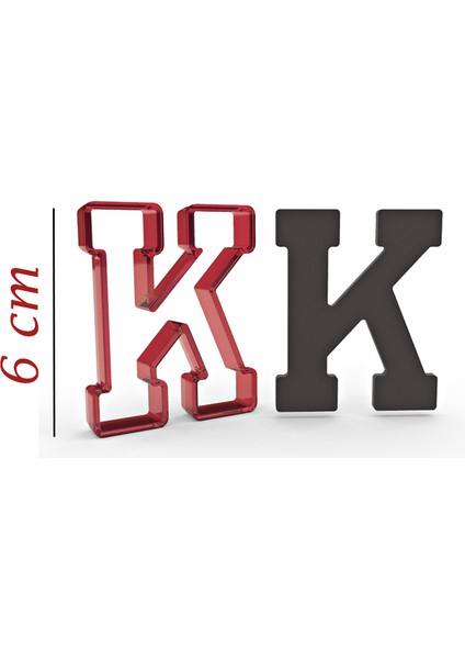 6 cm K Harfi Kurabiye Kalıbı