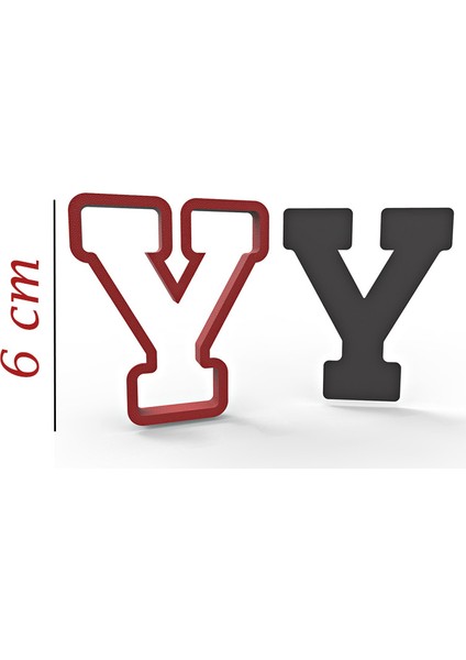 6 cm Y Harfi Kurabiye Kalıbı