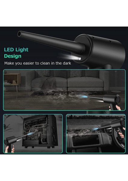 Basınçlı Hava Püskürtme Toz Üfleyici Elektrikli Toz Üfleyici Klavye Dizüstü Bilgisayar, Kanepe, Araba, Ofis Ekipmanları Için Temizleme Hava Spreyi (Yurt Dışından) fırsatları