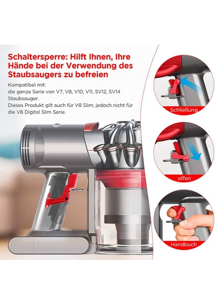 Dyson V7, V8, V10, V11, SV12, SV14 Elektrikli Süpürge Için Doğrudan Tahrikli Fırça ve Kilit Aksesuarlarına Sahip Elektrikli Fırça (Yurt Dışından) fiyatları